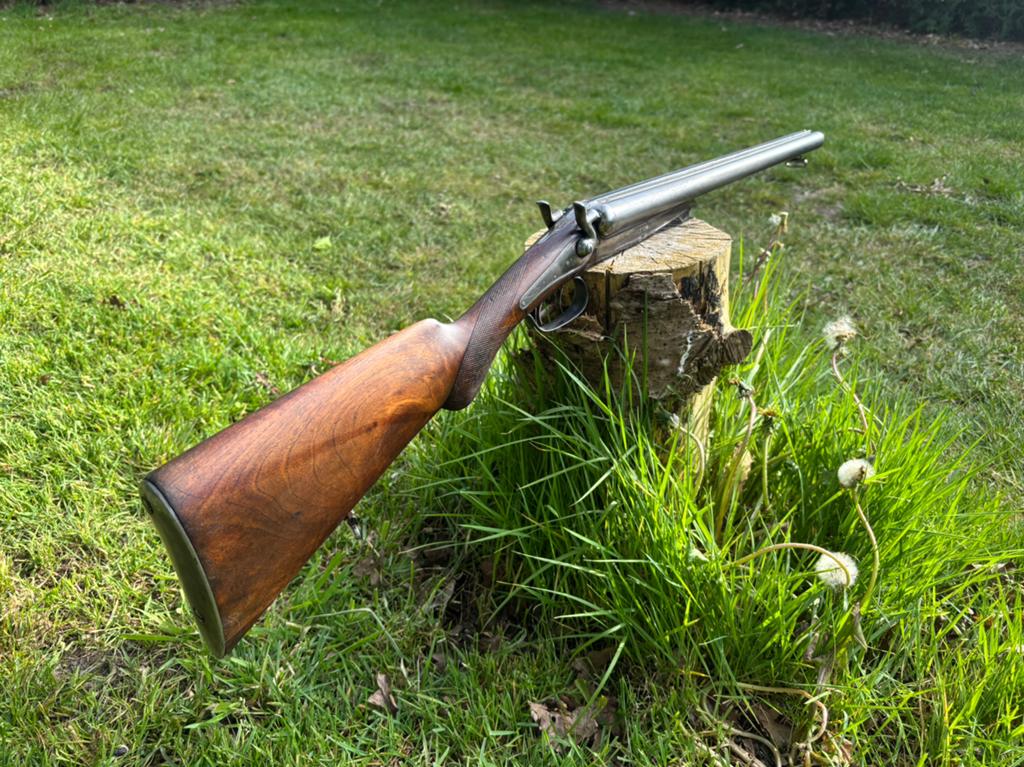 Antiek Husqvarna kaliber 12 coach gun jachtgeweer geweer, Antiek en Kunst, Ophalen of Verzenden