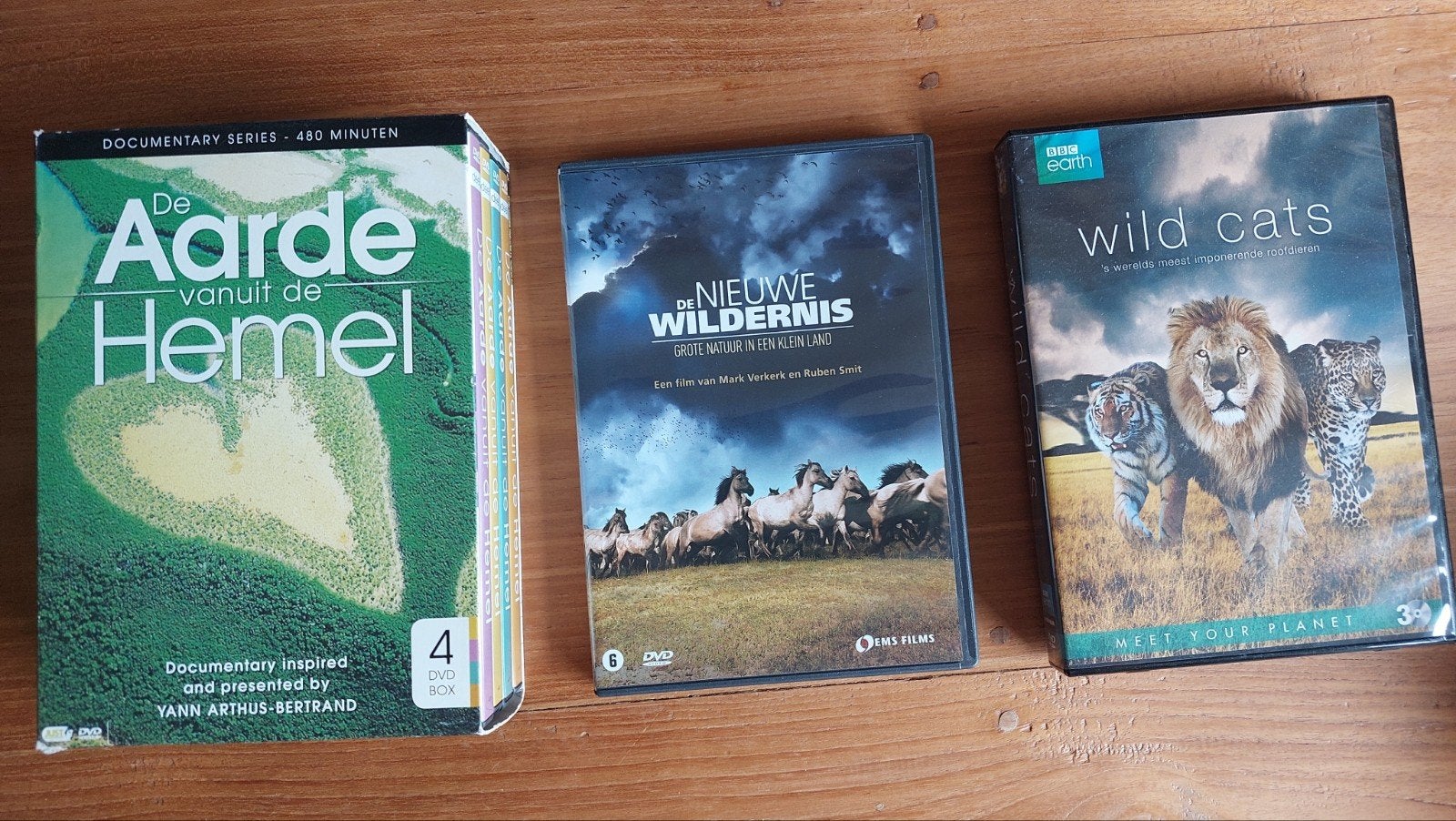 Natuur Documentaire DVDs: Aarde, Wildernis, Wild Cats, Gebruikt, Alle leeftijden, Ophalen of Verzenden, Inclusief doosje