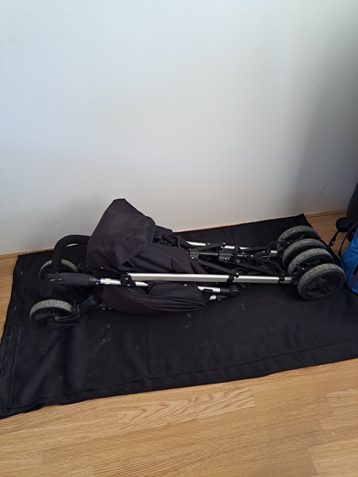 Compacte zwarte buggy - Ideaal voor onderweg!, Ophalen, Gebruikt, Overige merken, Verstelbare rugleuning