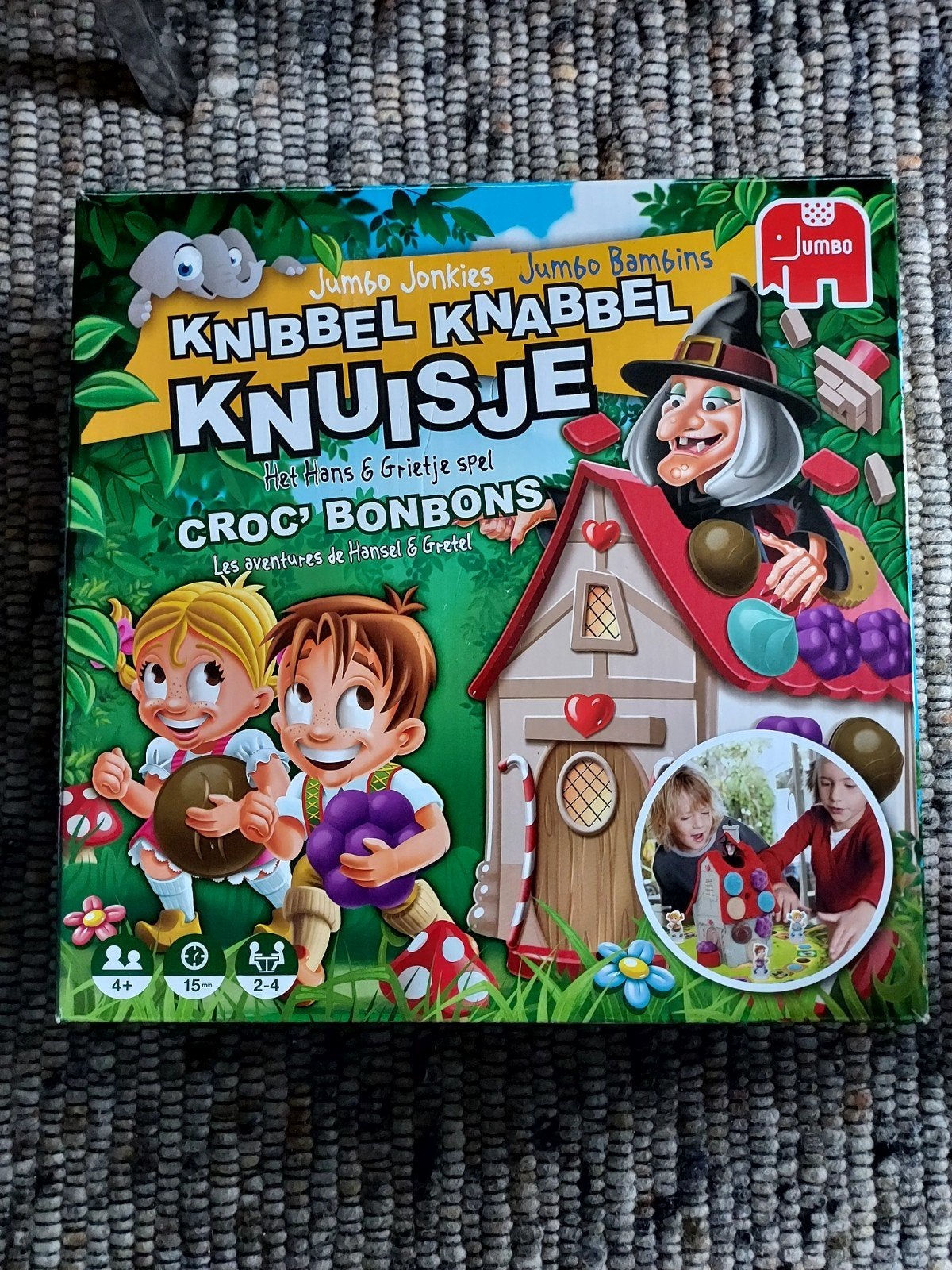 Jumbo Knibbel Knabbel Knusje - Hans & Grietje spel, Drie of vier spelers, Ophalen of Verzenden, Zo goed als nieuw, Jumbo