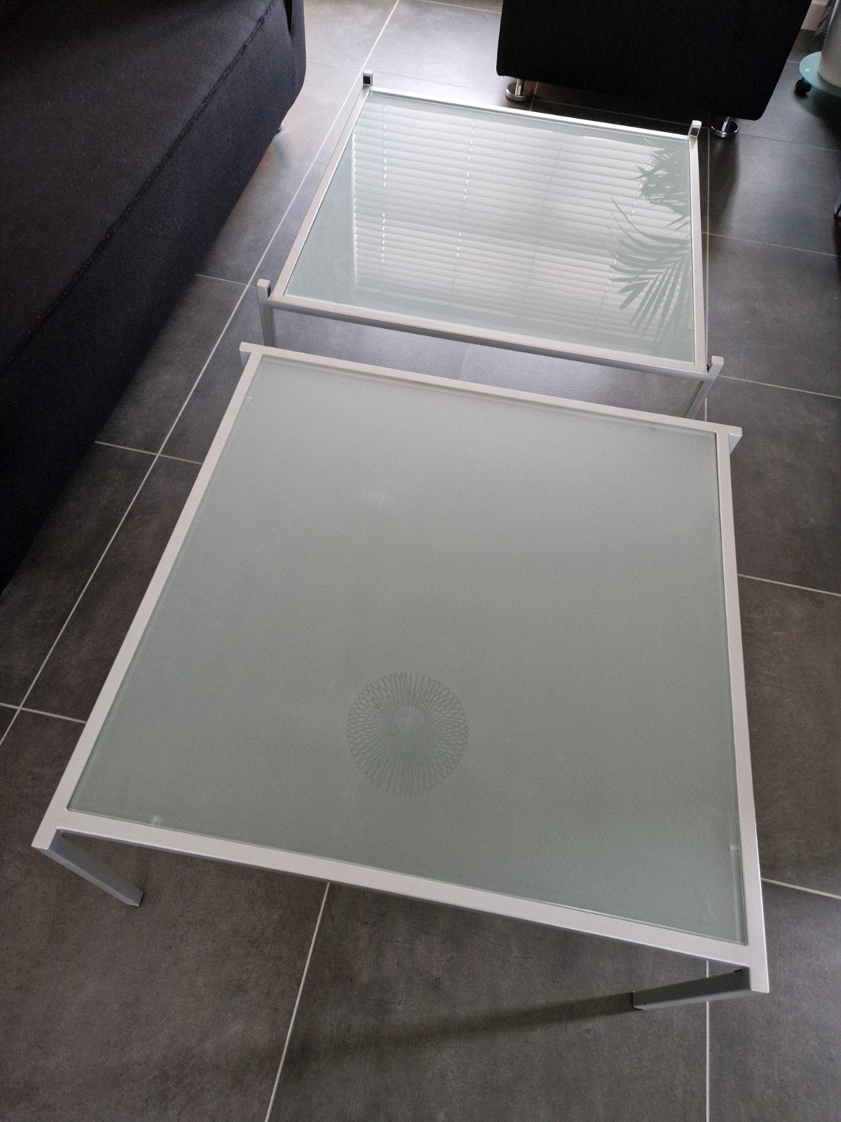 salontafel bestaande uit 2 elementen , merk Tetide., Ophalen, Gebruikt, 50 tot 100 cm, Vierkant