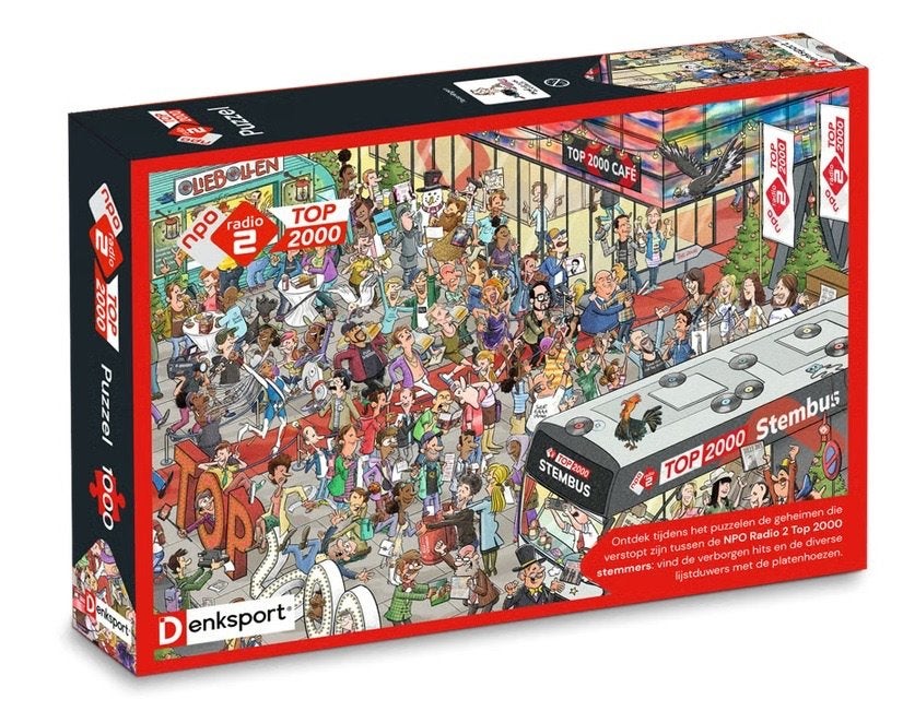 ZGAN puzzel 1000 Top2000 Denksport NPO 2 100% compleet!, Ophalen of Verzenden, 500 t/m 1500 stukjes, Zo goed als nieuw, Legpuzzel