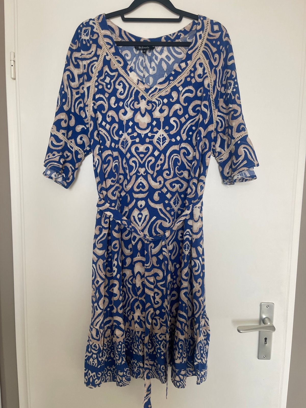 MS mode zomer jurk maat 44, Blauw, Maat 42/44 (L), Ophalen of Verzenden, Zo goed als nieuw