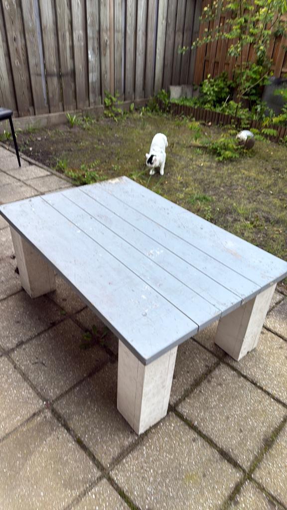 Goeie tafel, Tuin en Terras, Tuintafels, Ophalen of Verzenden, Gebruikt, Vierkant, Hout