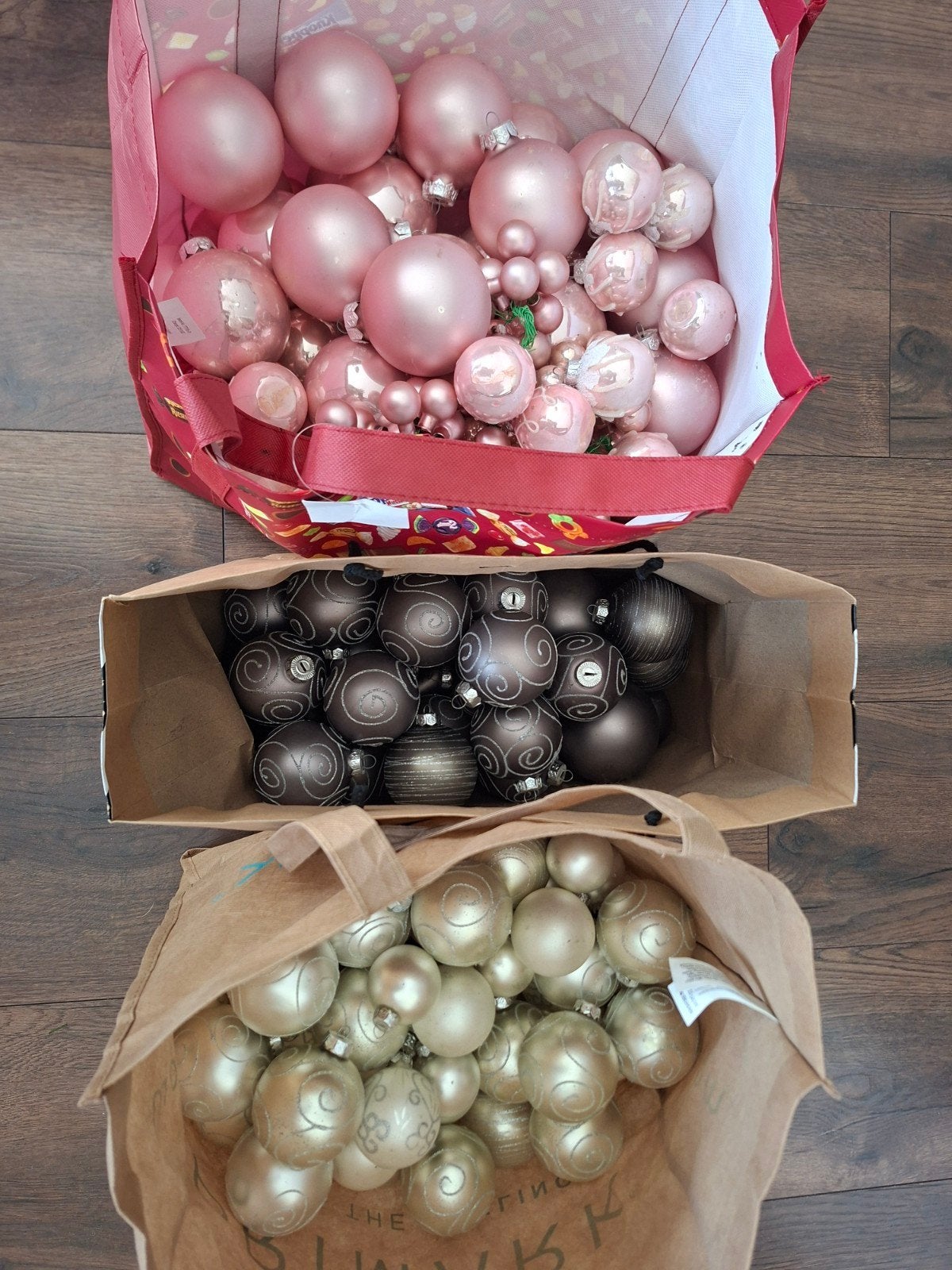 verschillende kerstballen en versiering voor in de kerstboom, Ophalen of Verzenden, Gebruikt