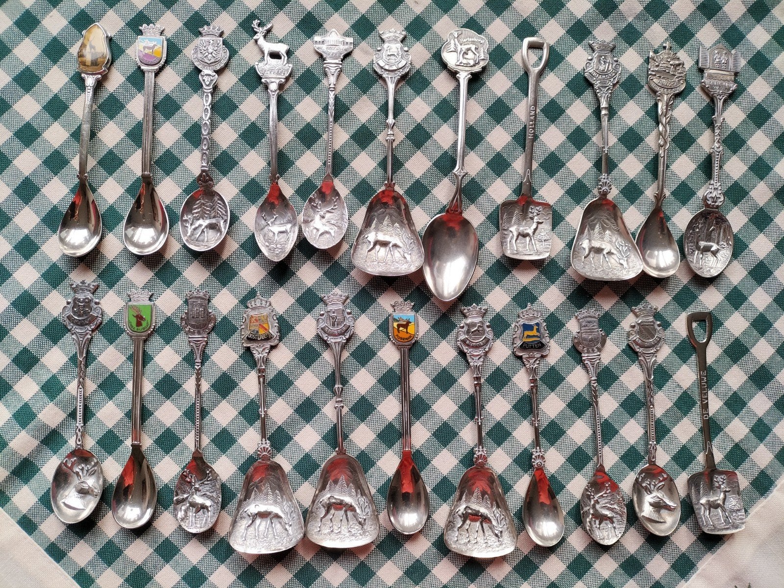 18 hert lepeltjes vintage verzilverd 2 euro per stuk, Antiek en Kunst, Ophalen of Verzenden
