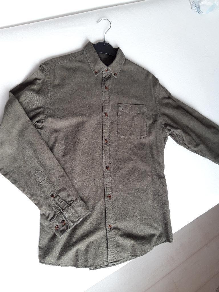 Jack & Jones Heren Overhemd olijfgroen maat S, Verzenden, Halswijdte 38 (S) of kleiner, Zo goed als nieuw, Groen