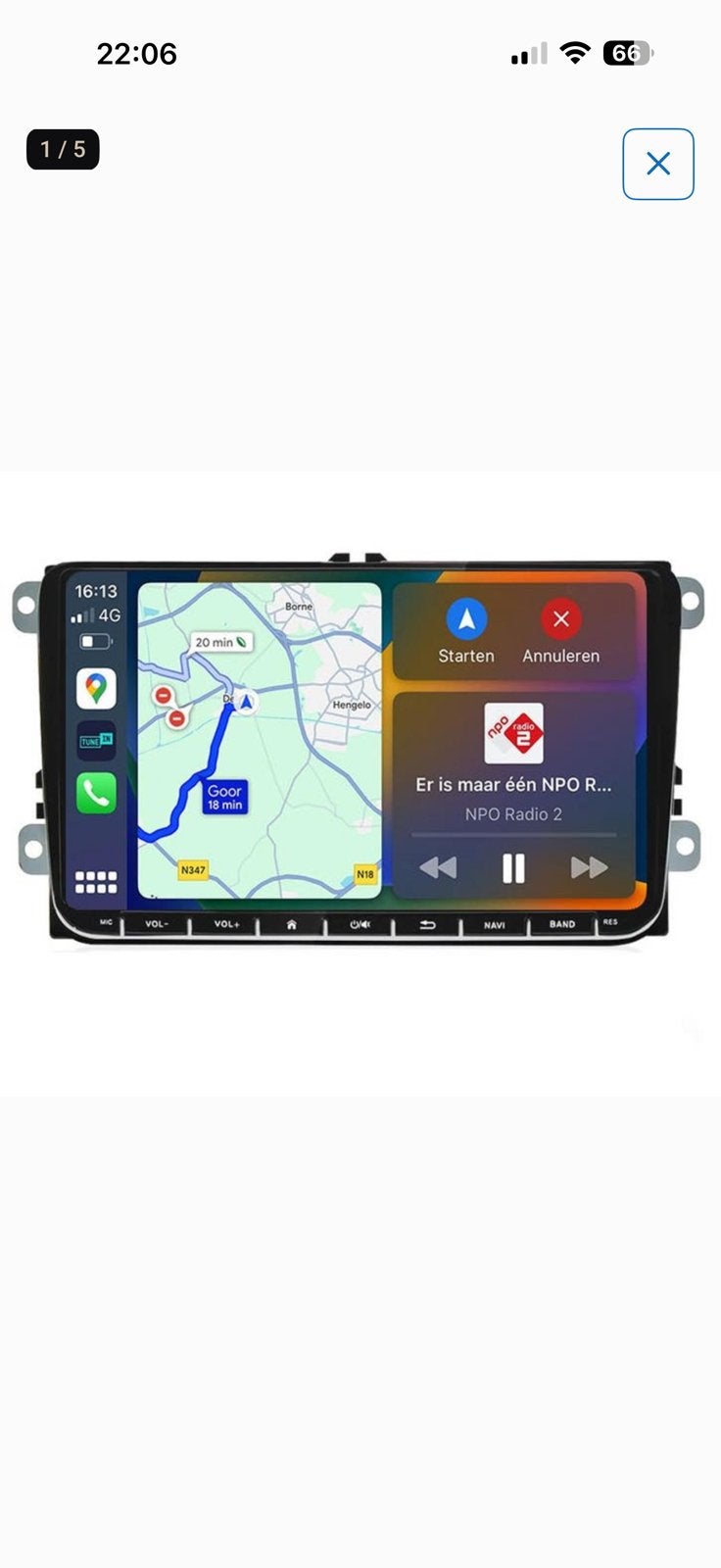 Android 9 inch autoradio voor Volkswagen nieuw in doos, Ophalen of Verzenden, Nieuw, Volkswagen
