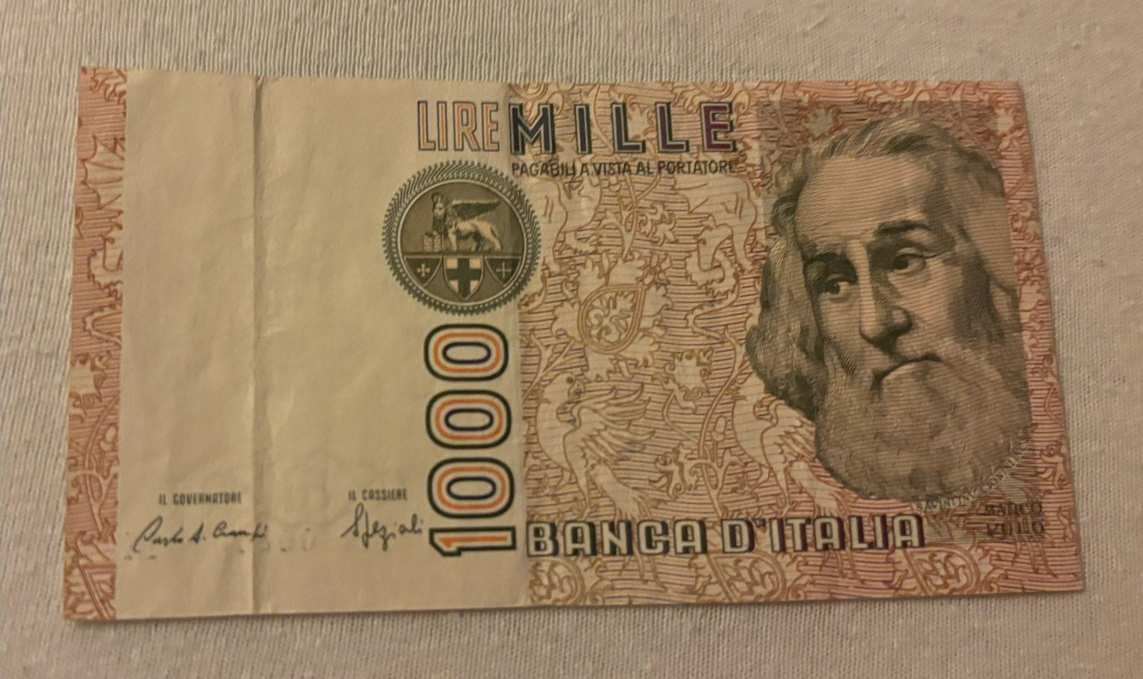 Italiaans 1000 Lire biljet 1982 - UNC, Postzegels en Munten, Ophalen of Verzenden, Italië, Los biljet