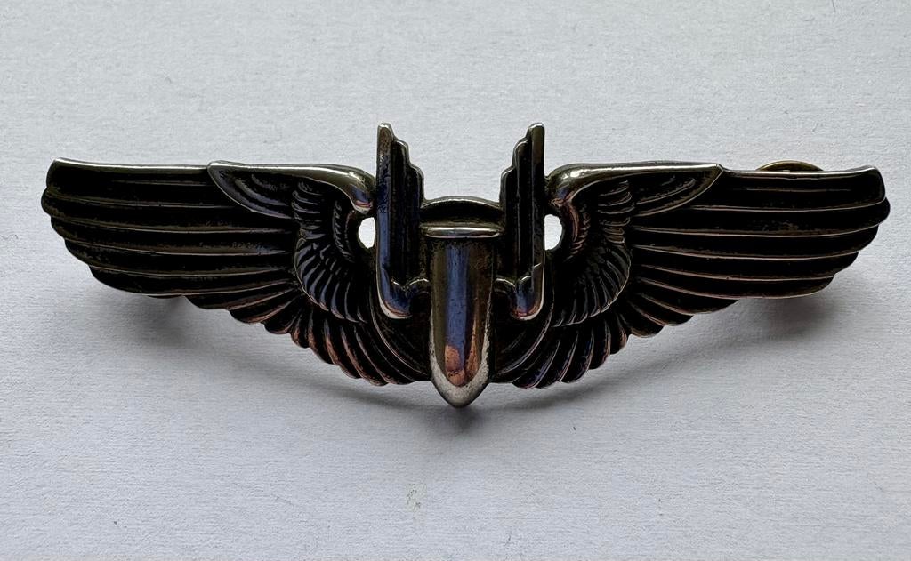 WW2 USAAF Aerial Gunner badge 3inch, Ophalen of Verzenden, Engeland, Embleem of Badge