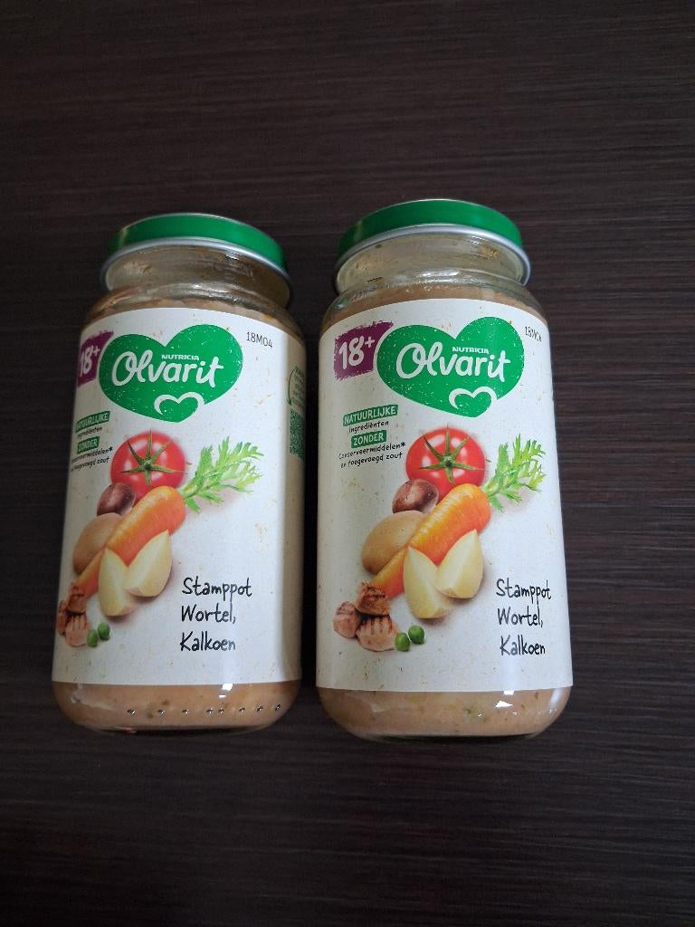 Nieuwe potjes Olvarit 18+ maanden, 3x diverse smaken, Kinderen en Baby's, Babyvoeding en Toebehoren, Verzenden, Nieuw, Overige typen
