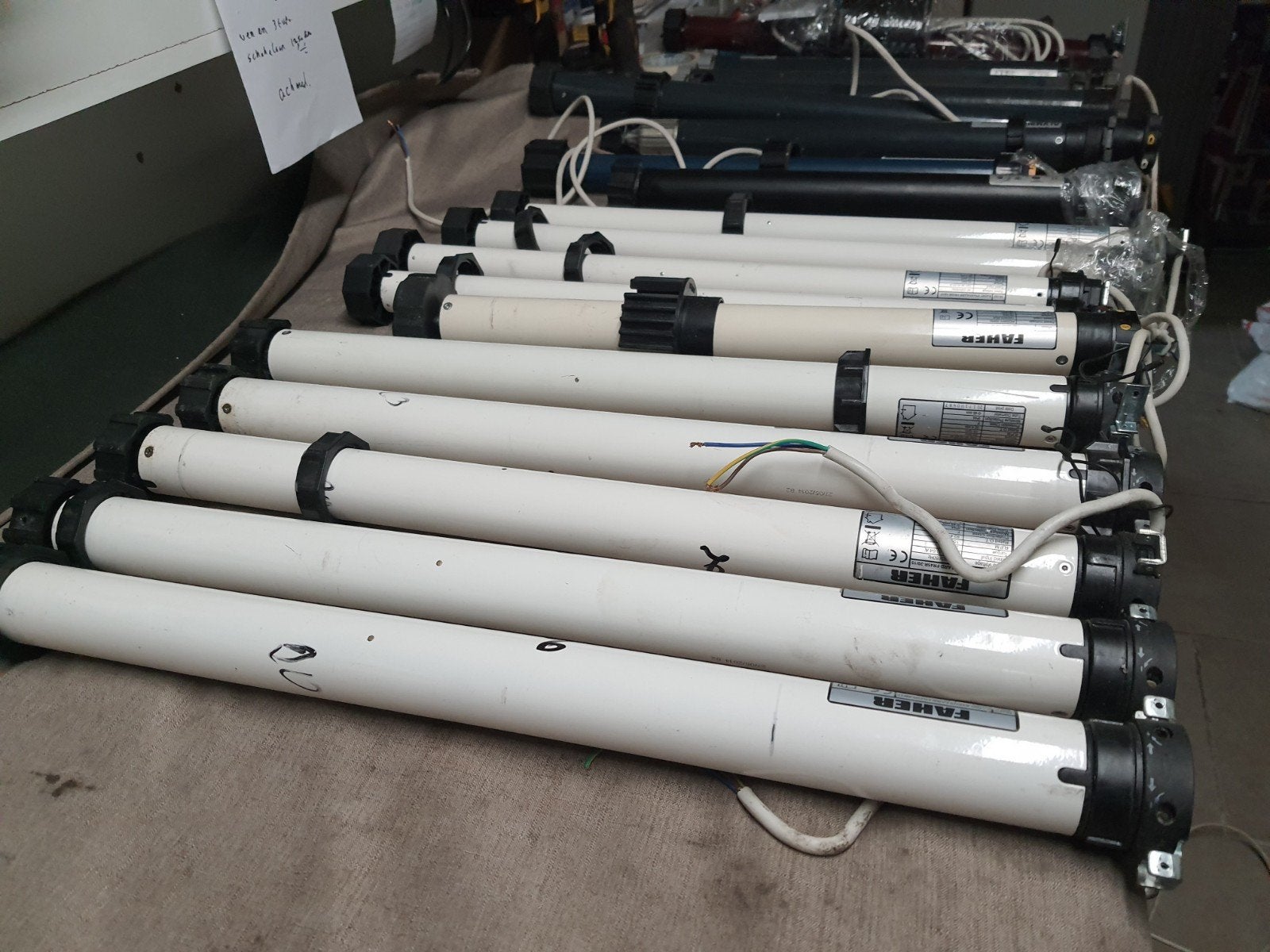 10 x faher  adapterset voor rolluiken is met afstandbedienin, Ophalen, Wit, Minder dan 100 cm, Minder dan 100 cm