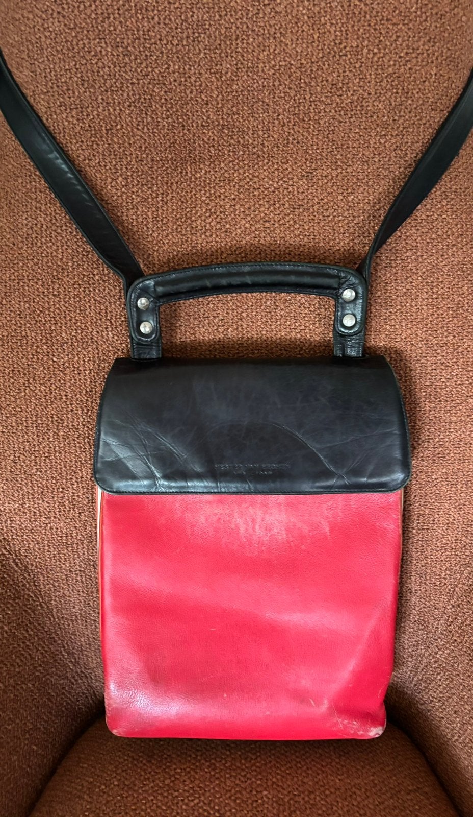 Design schoutertas Hester van Eeghen, Gebruikt, Leer, Rood, Ophalen