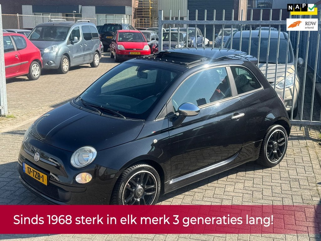 Fiat 500 0.9 TwinAir Plus Abarth NL AUTO NAP! Pano schuif l, Auto's, Voorwielaandrijving, Euro 5, 86 pk, Gebruikt