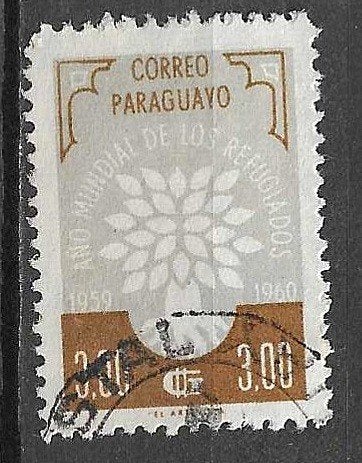 Paraguay postzegel 1959-1960 gestempeld, Ophalen of Verzenden, Gestempeld, Zuid-Amerika