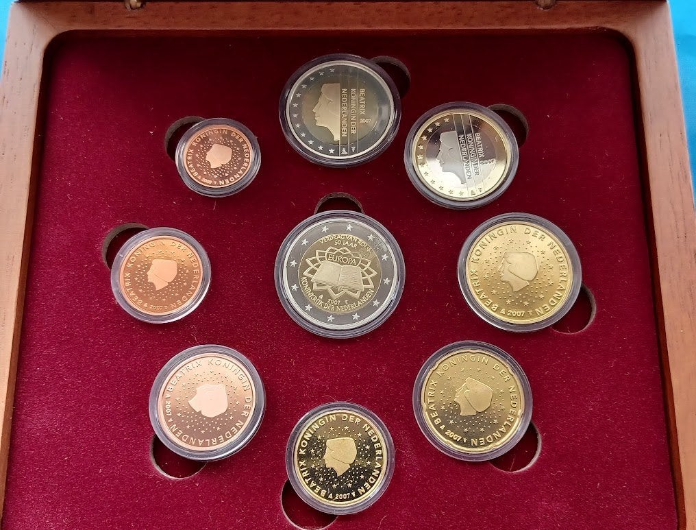 Proofset Nederland 2007 incl 2 euro Verdrag van Rome, Postzegels en Munten, Munten | Nederland, Ophalen of Verzenden, Koningin Beatrix