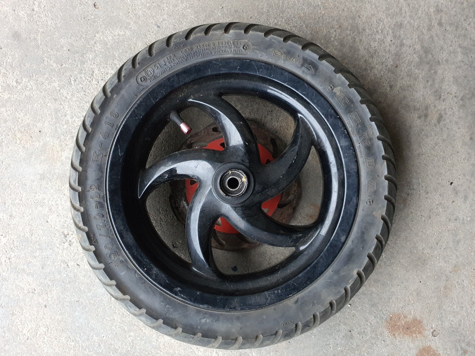 Gilera runner 180cc voorband/velg met schijf 120/70-12 KENDA, Ophalen of Verzenden, Gebruikt, Piaggio gilera