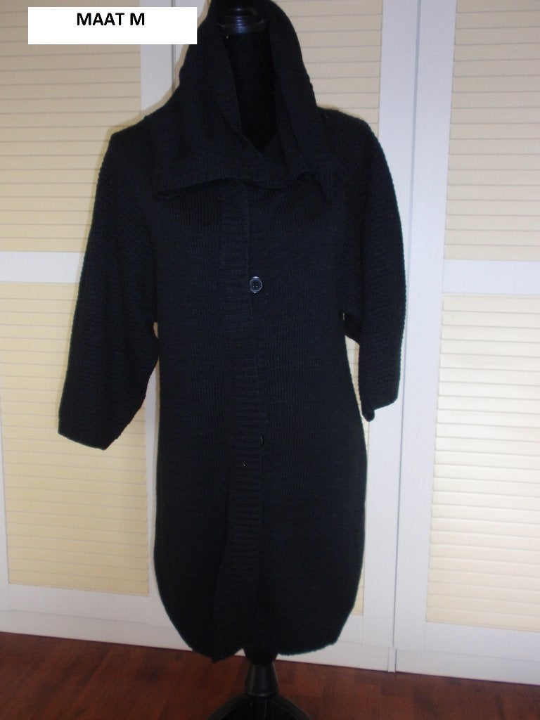 GEBREID VEST MET 3/4 MOUW  M, Maat 38/40 (M), Zwart, Ophalen of Verzenden, Onbekend