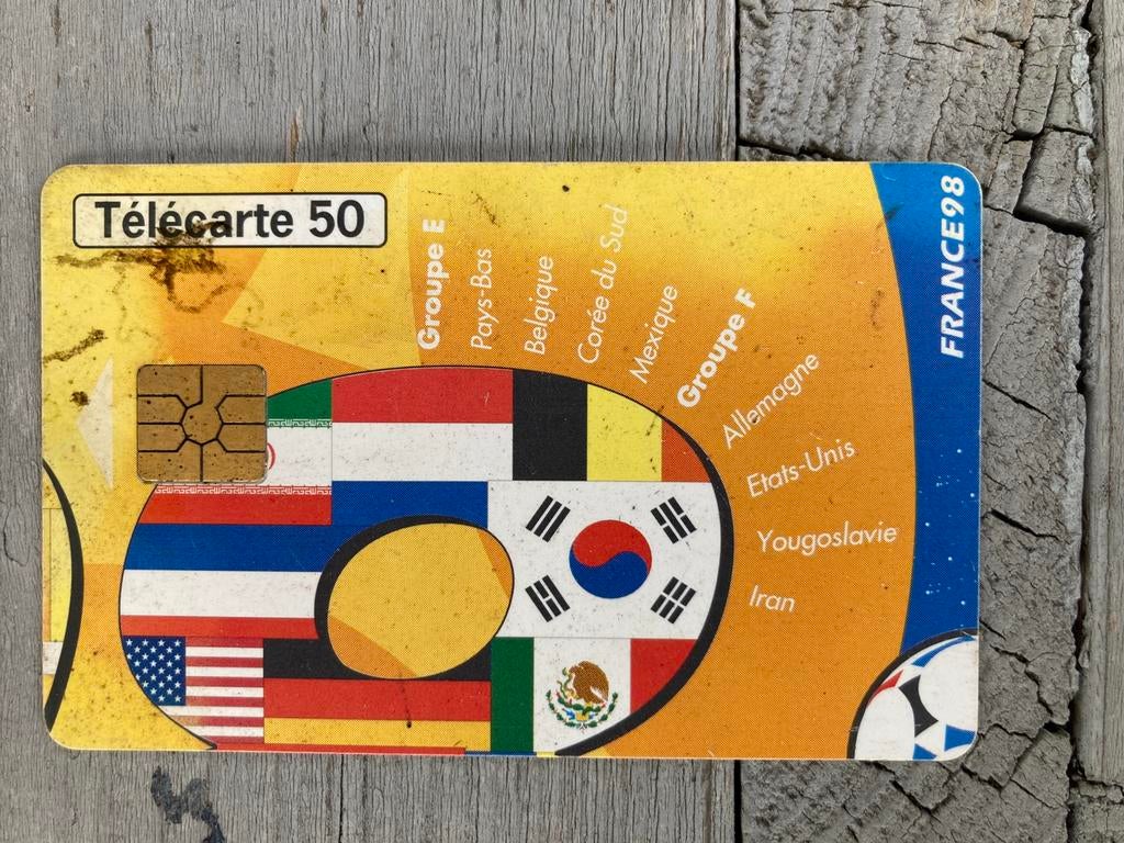 Telefoonkaart Frankrijk WK Voetbal 1998, Verzamelen, Telefoonkaarten, Ophalen