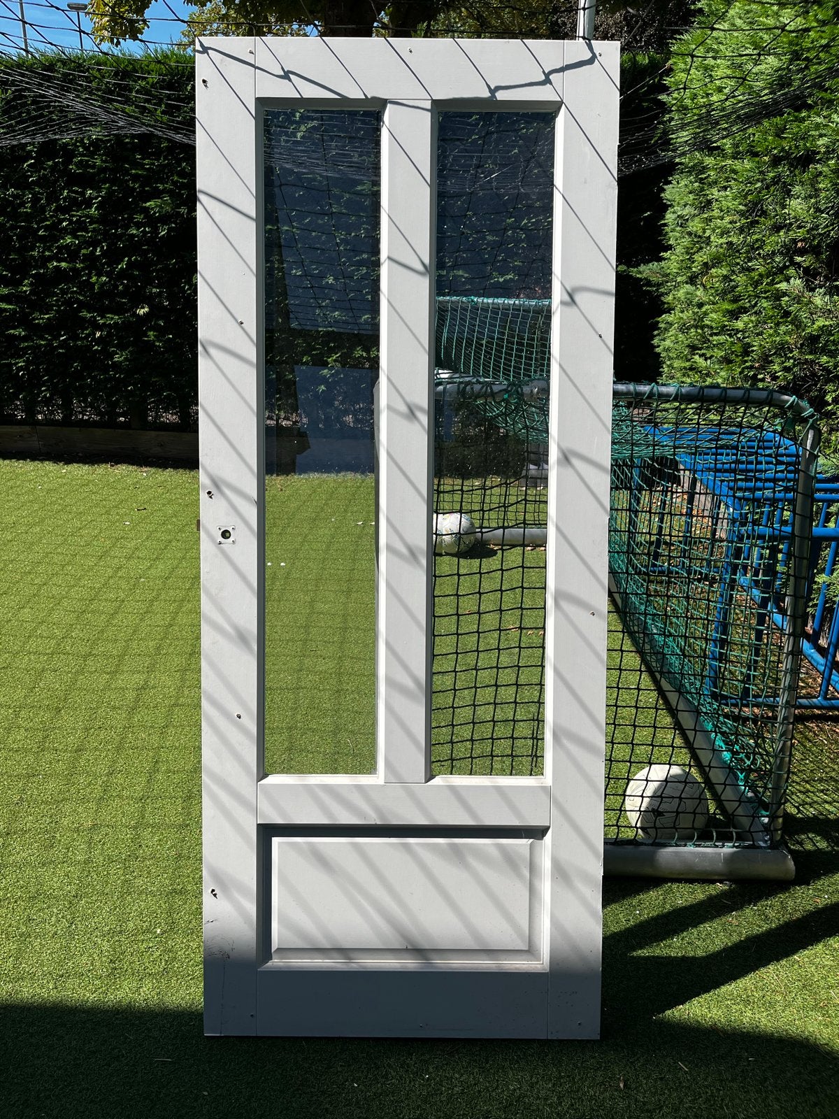 Binnendeur panelen met glas, 199,6 x 82,4 cm, Ophalen, Gebruikt, 80 tot 100 cm, Binnendeur