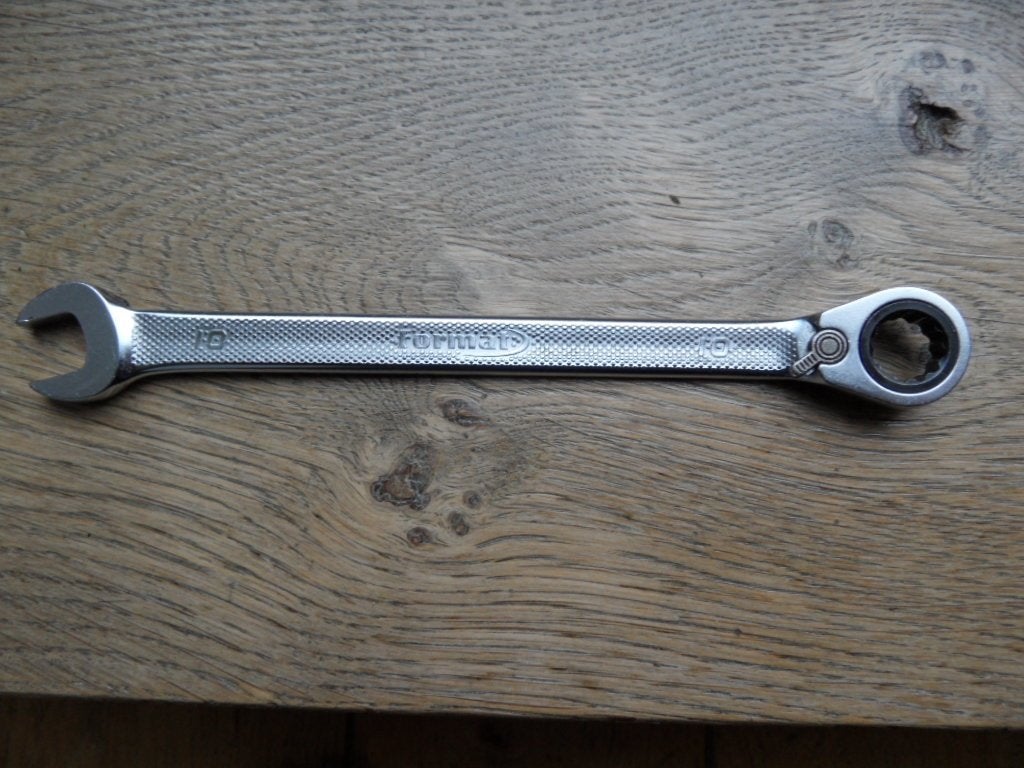 Format ringratel steeksleutel omschakelbaar 10 13, Ophalen of Verzenden, Gebruikt