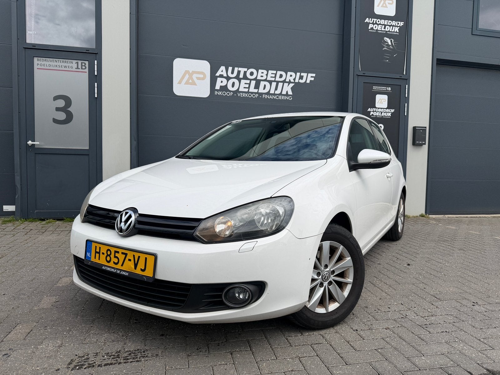 Volkswagen Golf 6 1.4 Benz 59KW 3 Deurs 2010 Wit Airco, Voorwielaandrijving, Stof, Zwart, 4 cilinders