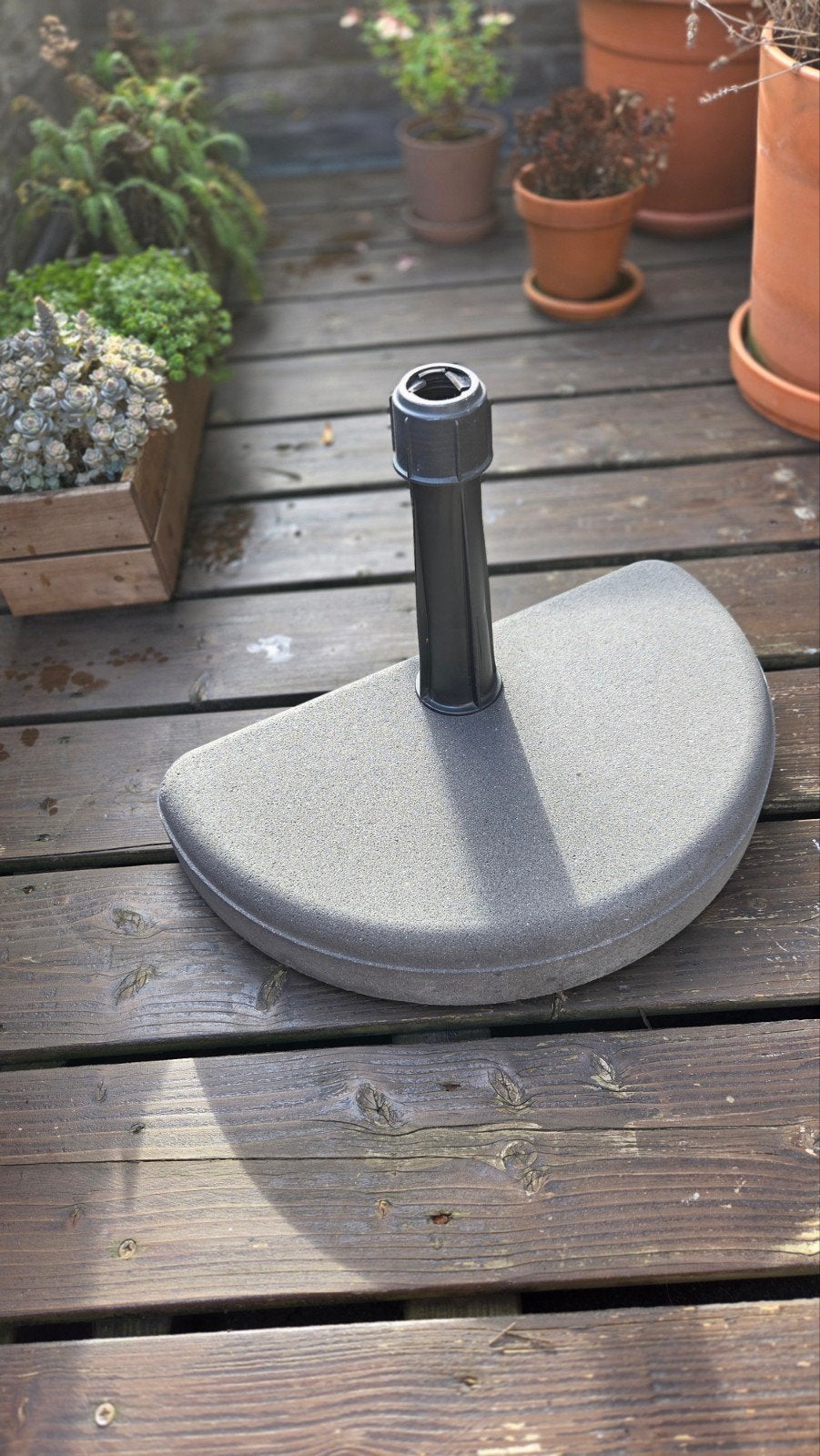 Stevige parasolpoot, Tuin en Terras, Ophalen, Zo goed als nieuw, Minder dan 1 meter, Parasolvoet