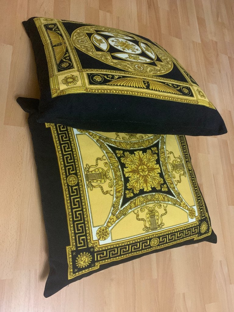 Versace kussens 58x58 cm, Ophalen of Verzenden, Zo goed als nieuw, Zwart, Vierkant