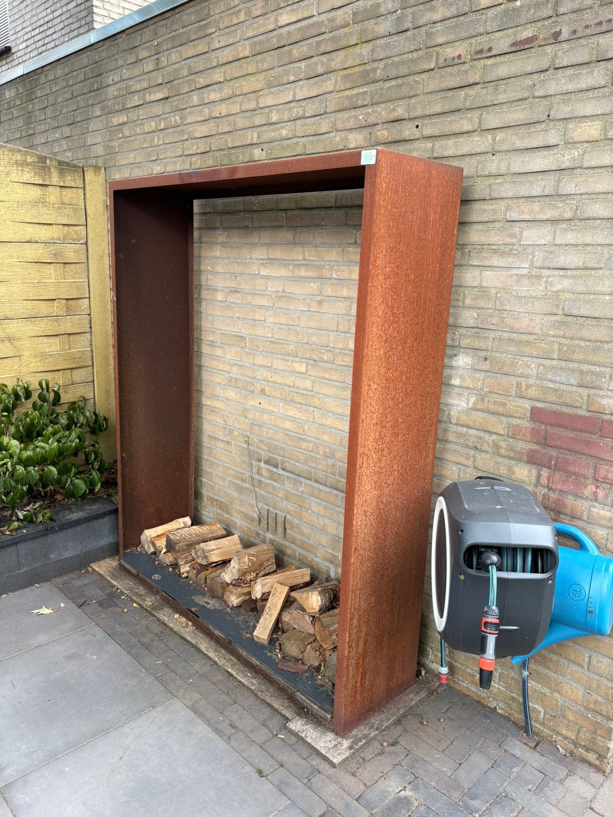 Houtopslag De Cortenshop 180/150/40, Tuin en Terras, Minder dan 3 m³, Ophalen