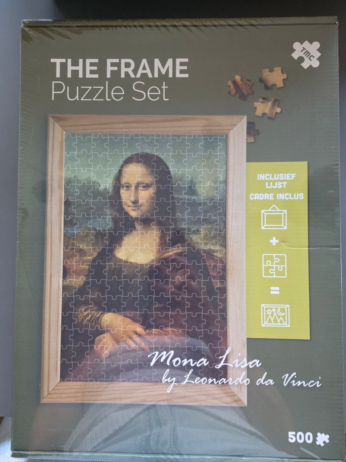 Mona Lisa Legpuzzel met Lijst - 500 Stukjes, Ophalen of Verzenden, 500 t/m 1500 stukjes, Nieuw, Legpuzzel