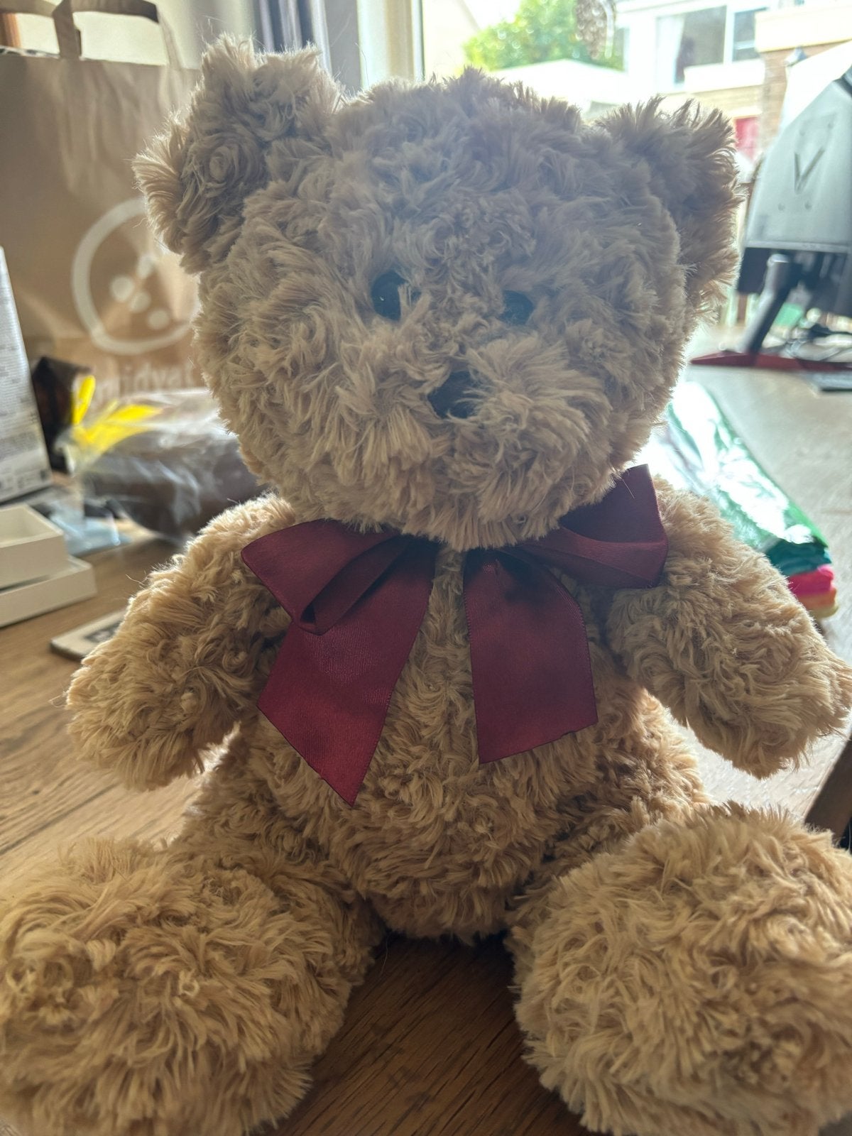 Ici  Paris Xl knuffelbeer met strik, NICI, Overige karakters, Beer, Ophalen of Verzenden