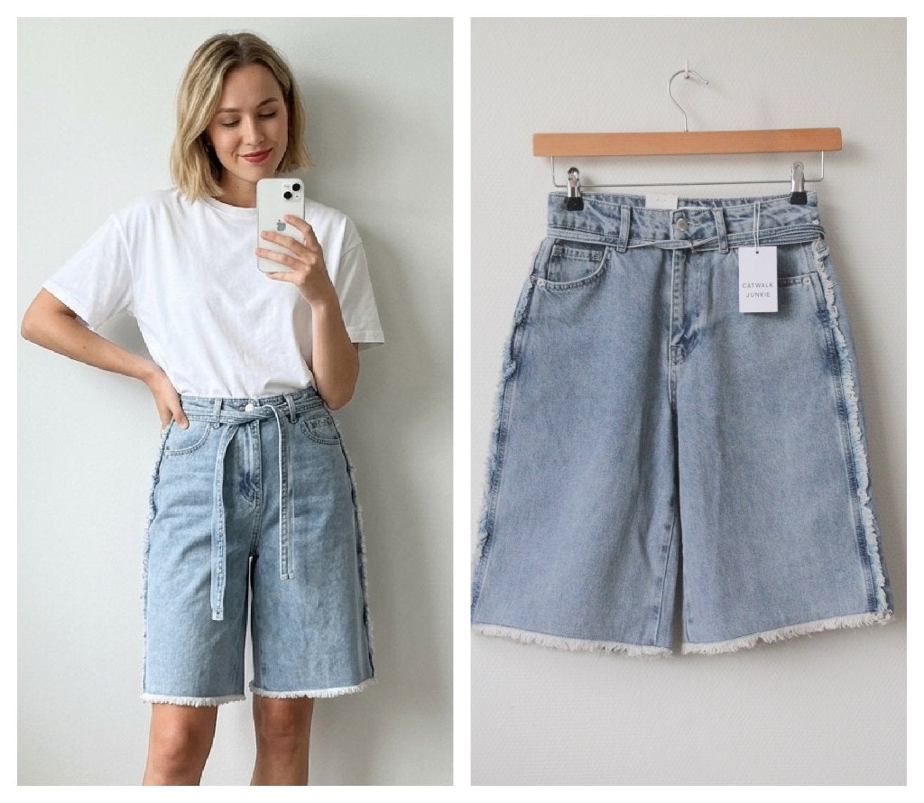 Catwalk Junkie - NIEUW denim jort bermuda blauw - maat 27, Kleding | Dames, Kort, Nieuw, Catwalk Junkie, Maat 36 (S)