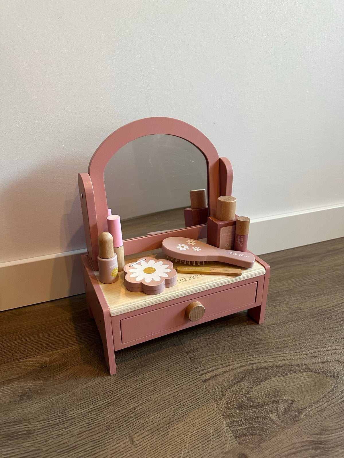Little Dutch Houten Kaptafel met Make-up Set, Kinderen en Baby's, Speelgoed | Educatief en Creatief, Ophalen, Zo goed als nieuw