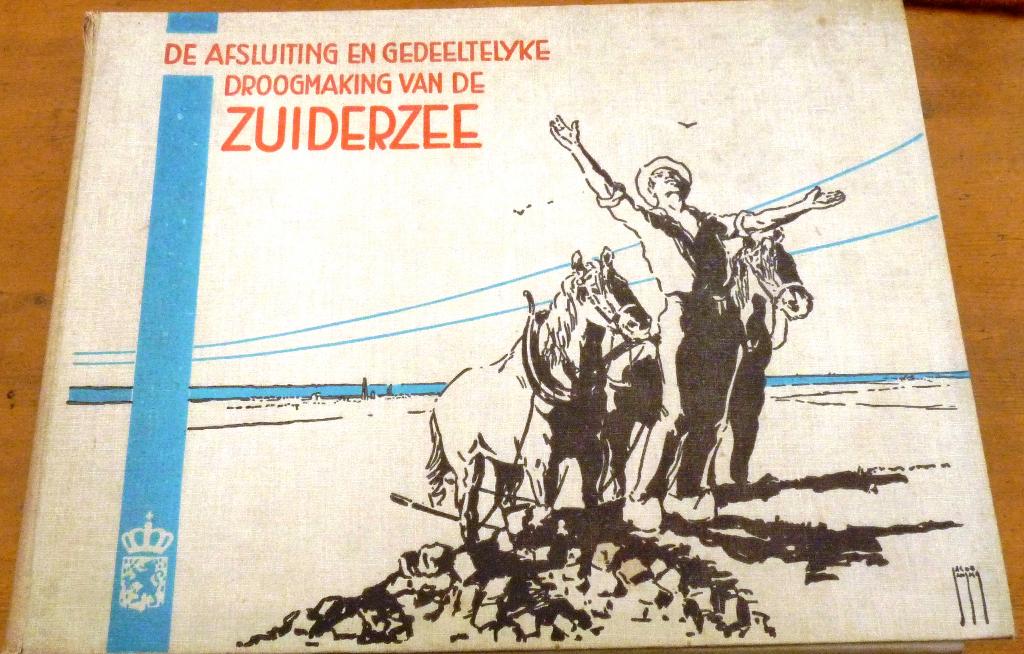 Map met 5 albums afsluiting en droogmaking Zuiderzee, Boeken, Ophalen of Verzenden, 20e eeuw of later, Zo goed als nieuw