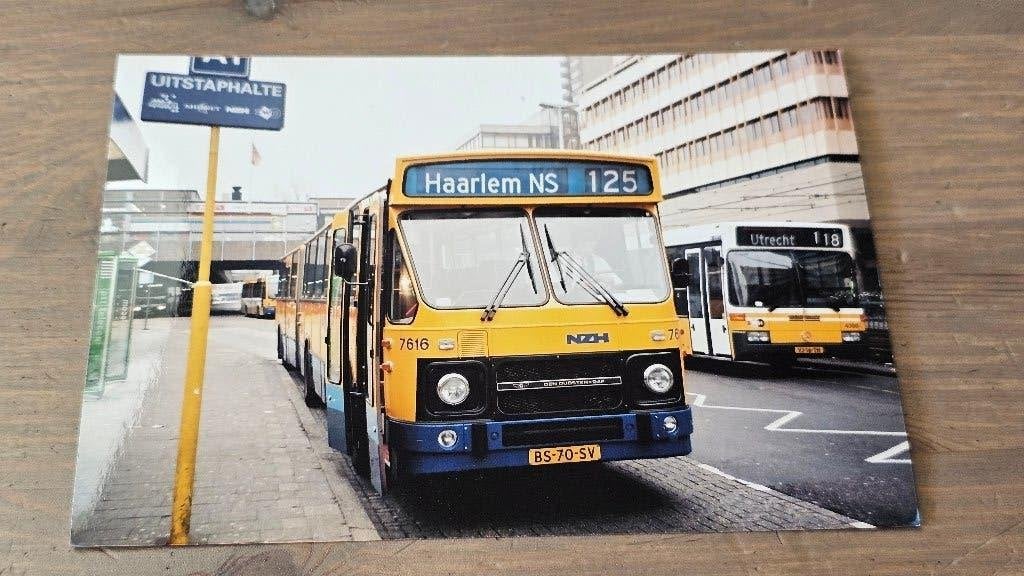 Foto BUS NZH Haarlem 7616, Verzamelen, Verzenden, Gebruikt, Bus of Metro, Overige typen