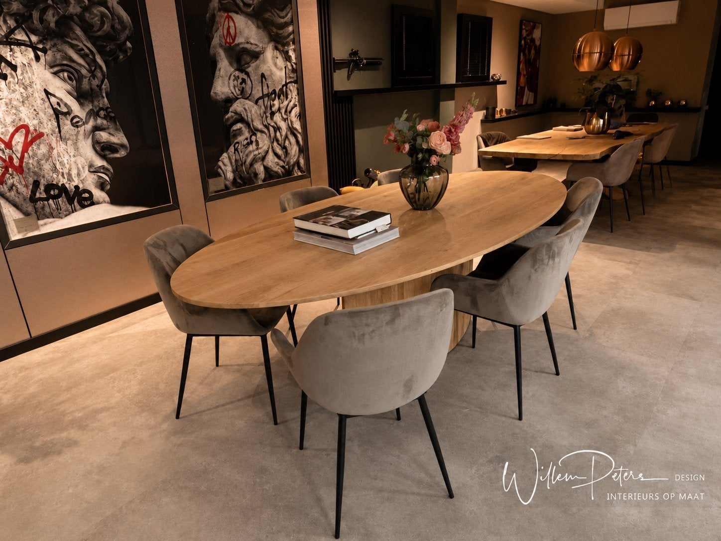 Ovale eiken tafel, Huis en Inrichting, Tafels | Eettafels, Ophalen, 100 tot 150 cm, Eikenhout, Ovaal