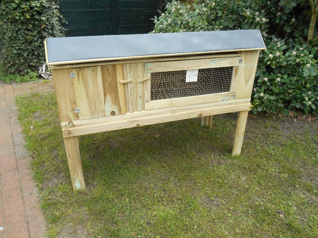 nieuw konijnenhok nr. 2 met nachthok, Ophalen, 110 cm of meer, Nieuw, 90 cm of meer