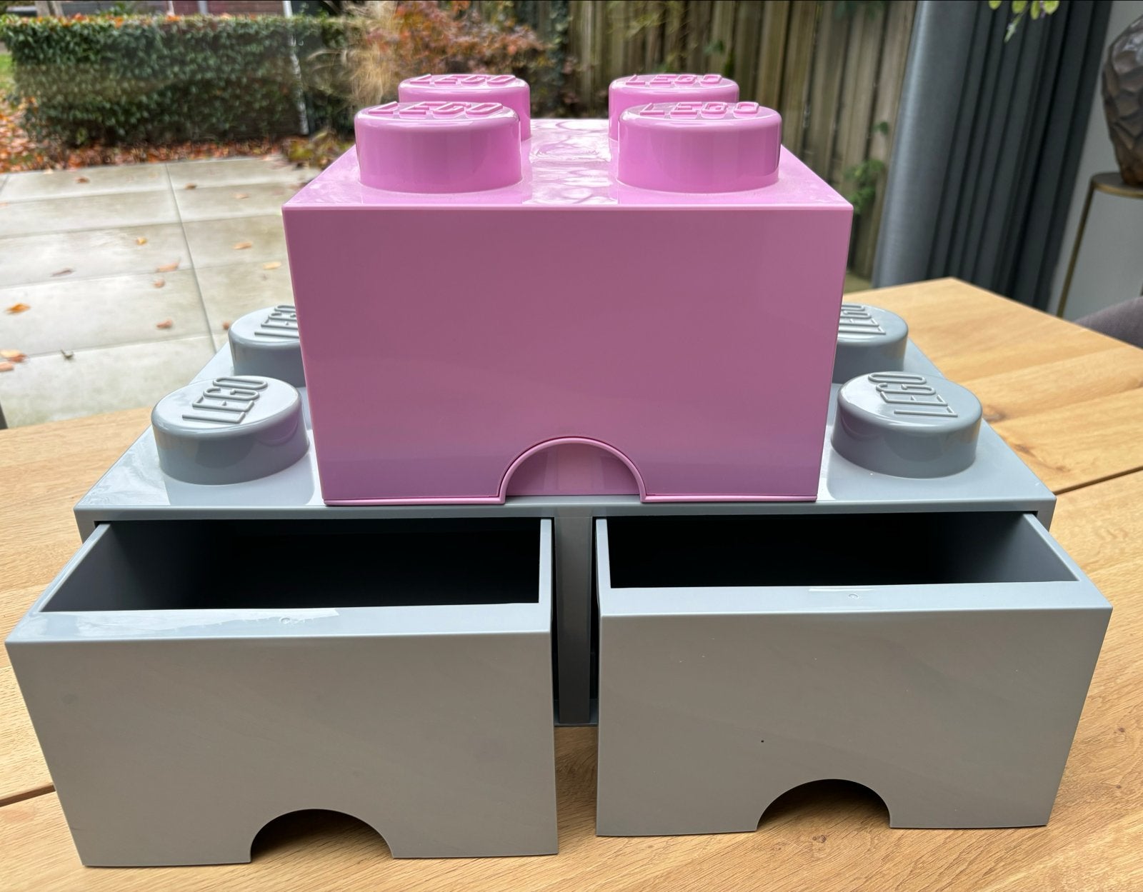 Lego opbergboxen met lades - Roze en Grijs, Kinderen en Baby's, Ophalen of Verzenden, Zo goed als nieuw, Overige typen, Lego