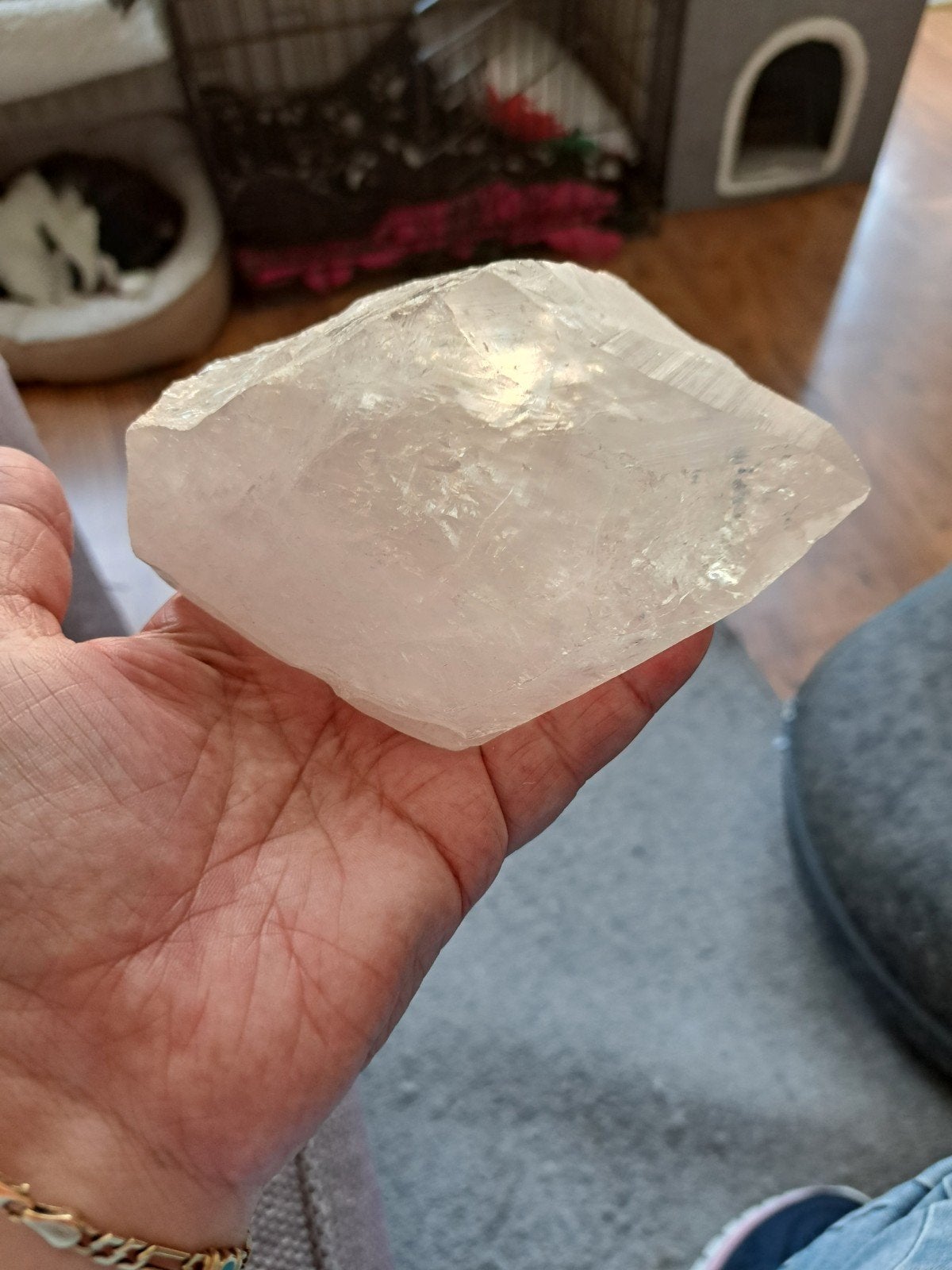 Ruwe bergkristal punt, Verzamelen, Mineralen en Fossielen, Ophalen of Verzenden