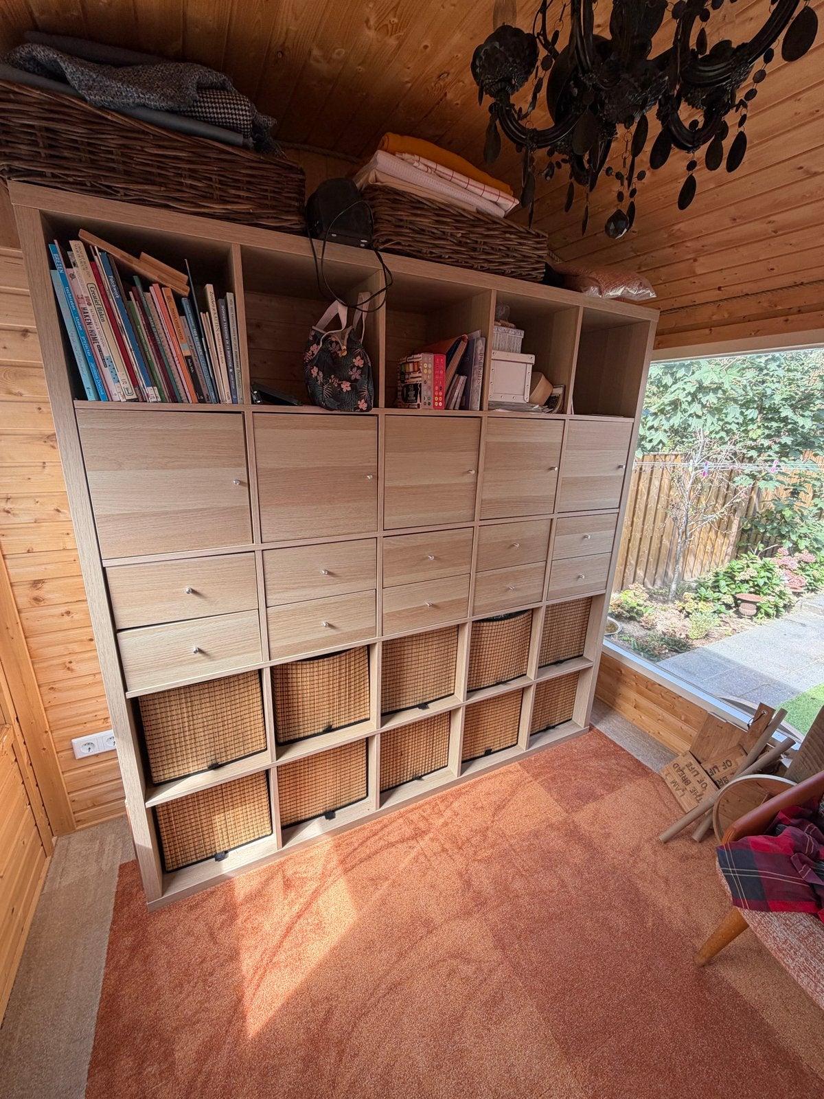 IKEA Kallax Kast met Lades, Deuren en Manden, Ophalen, Gebruikt, Met deur(en), 150 tot 200 cm