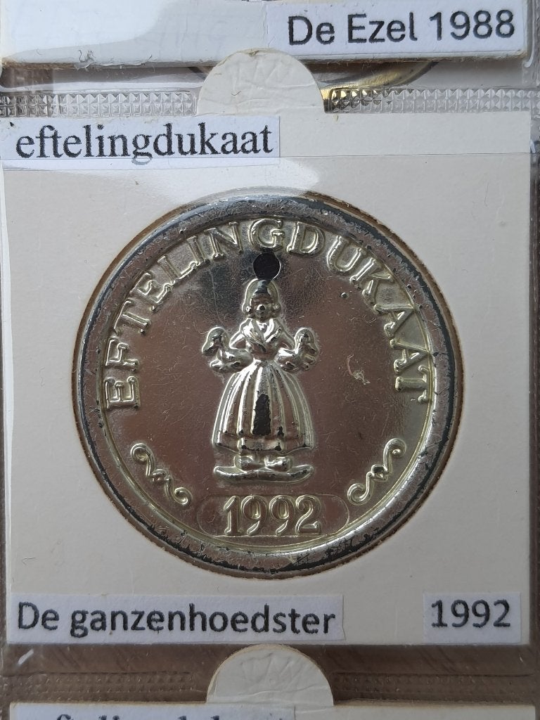 Efteling dukaat ezeltje strekje 1992, Verzamelen, Ophalen of Verzenden, Zo goed als nieuw, Overige typen