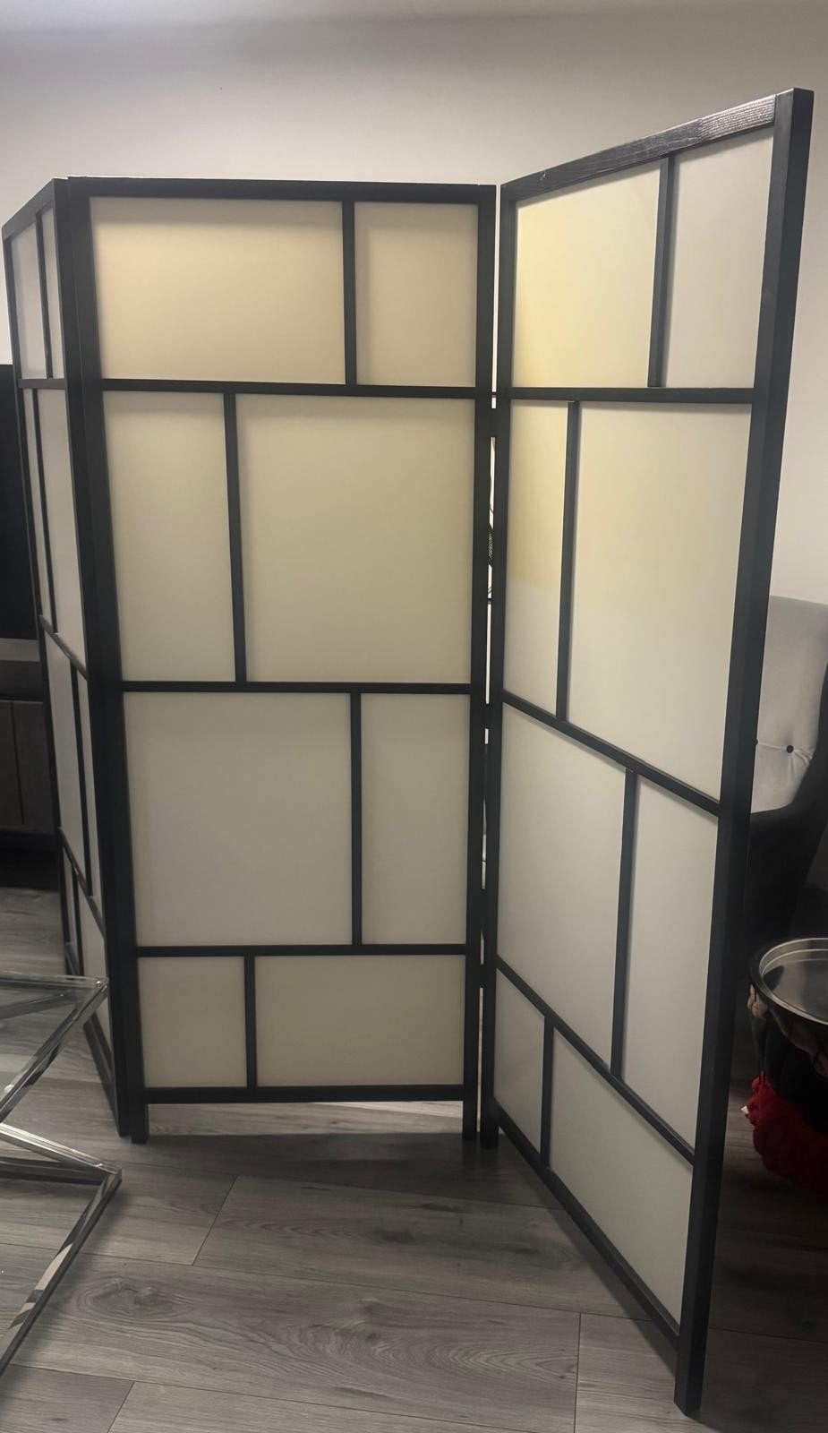 IKEA RISÖR Scheidingswand - wit/zwart 216x185 cm, Ophalen