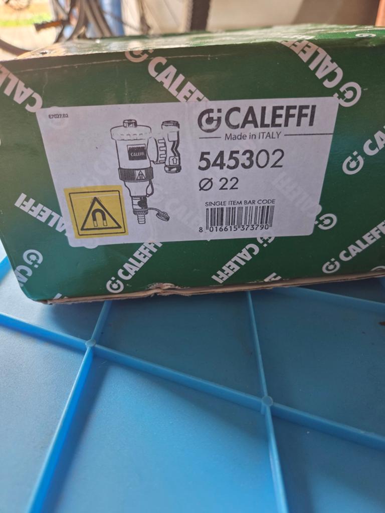 Caleffi Vuilafscheider 22 mm - Nieuw in doos, Ophalen of Verzenden, Nieuw, Overige typen