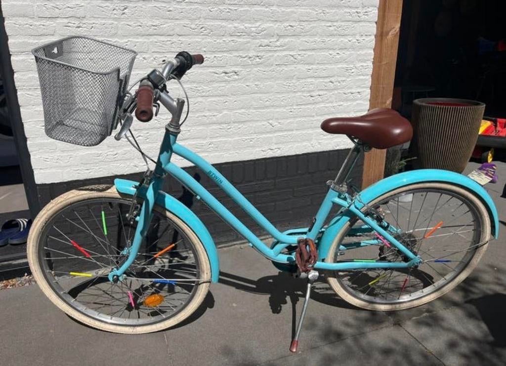 24 inch kinderfiets met mandje - Goede staat, Ophalen, Velgrem, Versnellingen, Gebruikt