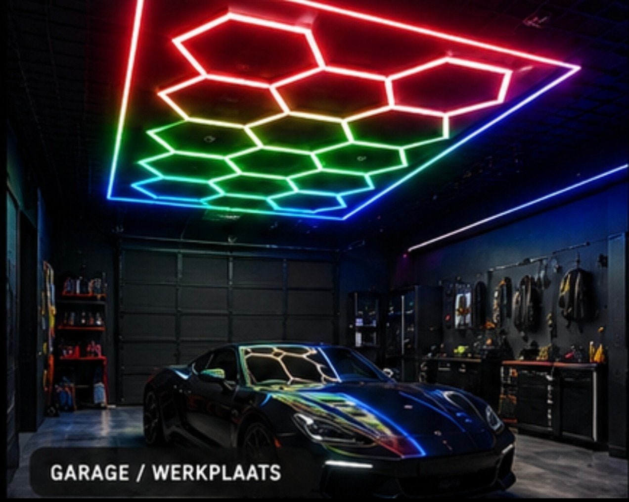 RGB Hexagon LED Verlichting voor Gym, Garage, Home Theater, Overige merken, Kunststof, Meerkleurig, Nieuw
