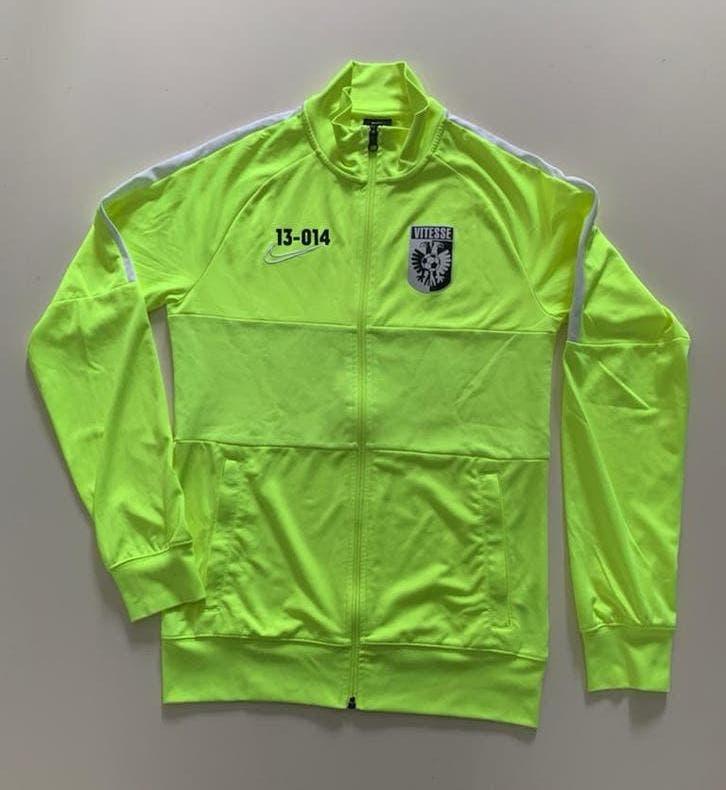 Trainingsjas geel met Vitesse logo maat S, Kleding | Heren, Sportkleding, Ophalen of Verzenden, Zo goed als nieuw, Geel, Voetbal