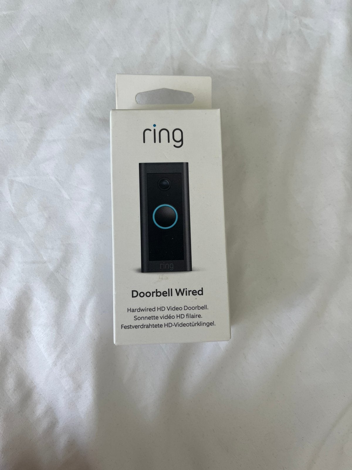 Ring deurbel bedraad zwart, Huis en Inrichting, Deurbellen, Ophalen, Bewegingsdetectiesensor, Gebruikt, Bedraad