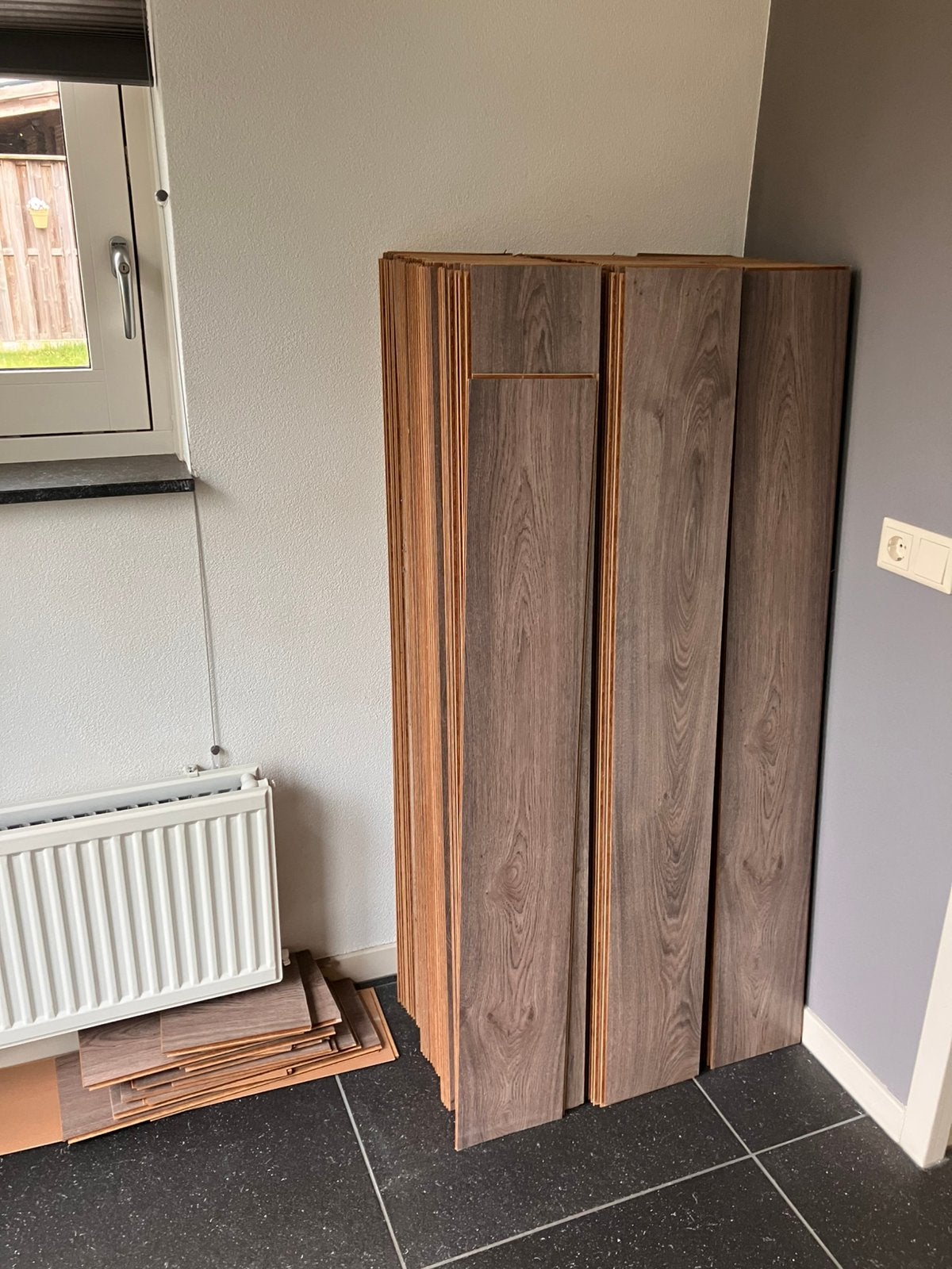 Laminaat, 60m2, Doe-het-zelf en Verbouw, Vloerdelen en Plavuizen, Ophalen, Overige materialen, Gebruikt, 50 tot 150 cm