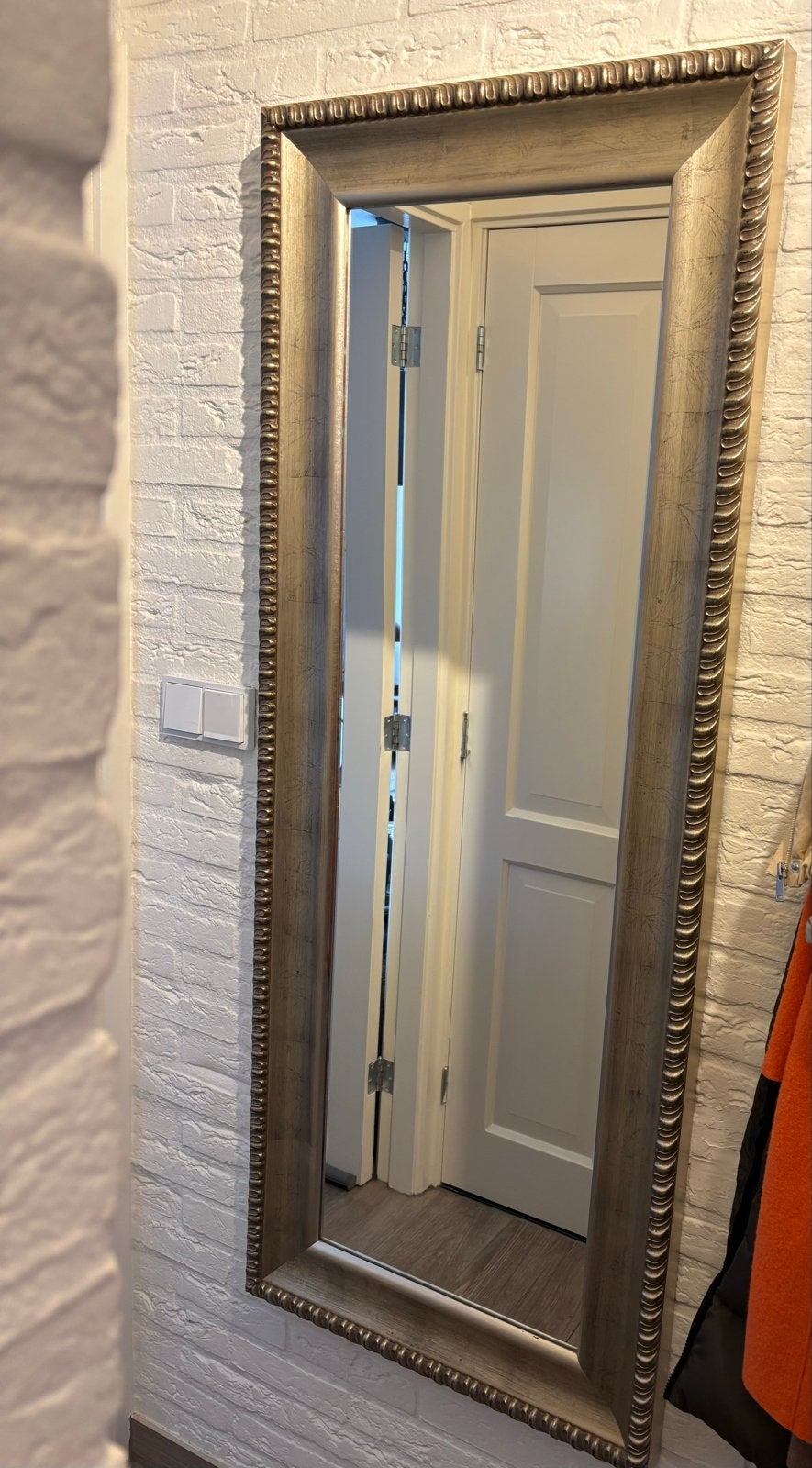 Mooie op maat gemaakte spiegel, 150x60x5 cm, Ophalen, Zo goed als nieuw, 150 tot 200 cm, Rechthoekig