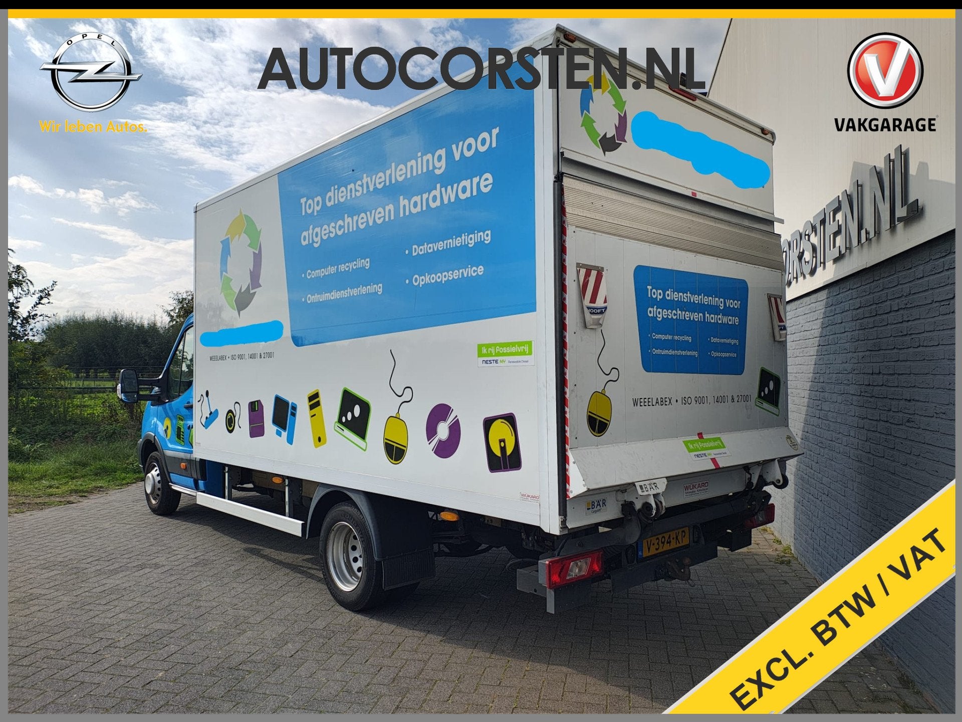 Ford Transit 350 2.2TDCI 155PK Laadklep Bakwagen L4 3-Persoo, 13 km/l, Euro 5, Gebruikt, Zwart